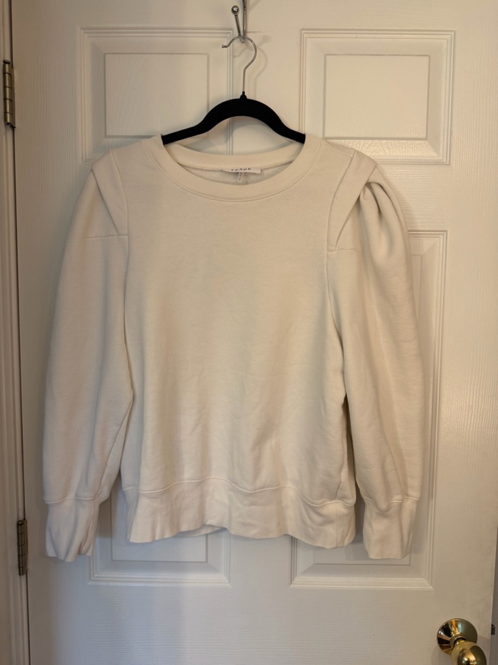 Frame Denim Cream Crew Sweatshirt